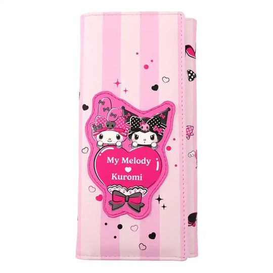 Sanrio Pink Black Party Series Geldbörse Kuromi & My Melody
