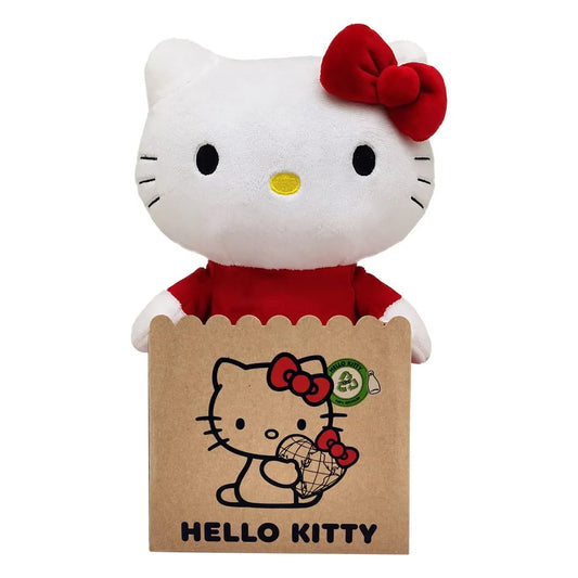 Sanrio Plüschfigur Hello Kitty mit rotem Kleid 24 cm - Smalltinytoystore