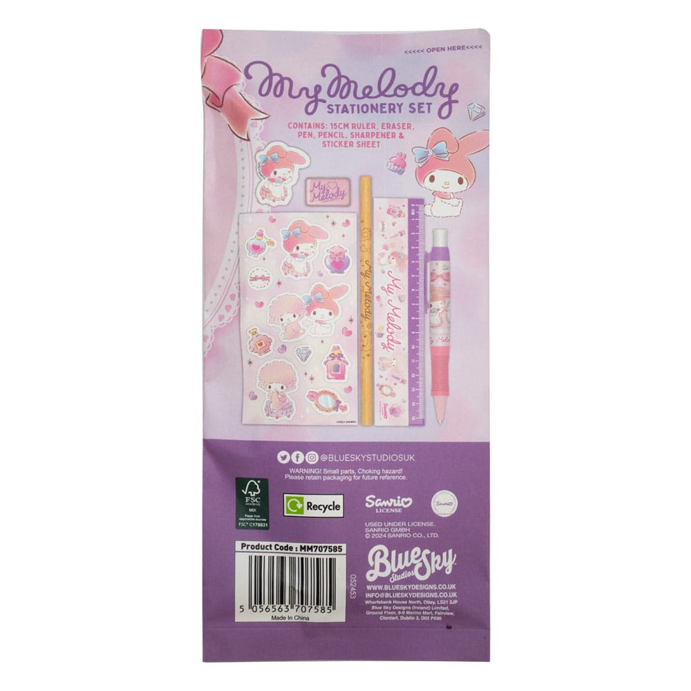 Sanrio Schreibset 6er-Pack My Melody - Smalltinytoystore