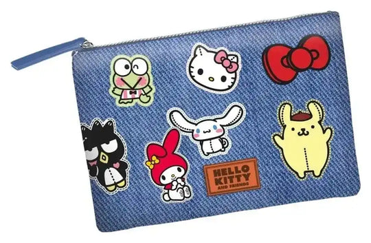 Sanrio Soleil Kulturbeutel Hello Kitty Stickers Blue