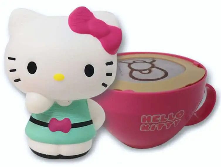 Sanrio Squishy Figuren Hello Kitty Cappuccino Display (8) - Smalltinytoystore