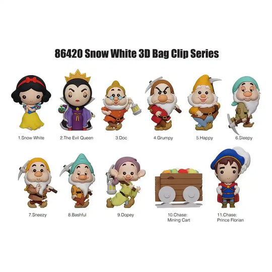 Schneewittchen 3D PVC-Taschenanhänger Classic Series 66 Display (24) - Smalltinytoystore
