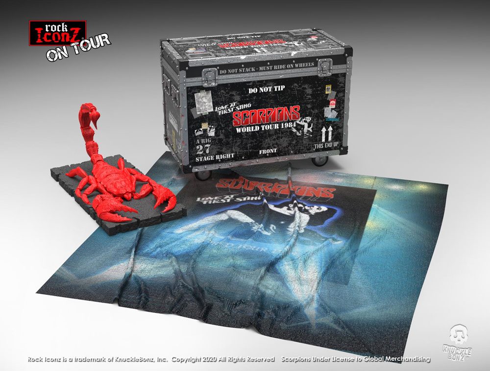 Scorpions Rock Ikonz On Tour World Tour 1984 Road Case Statue & Bühnenhintergrund Set - Smalltinytoystore