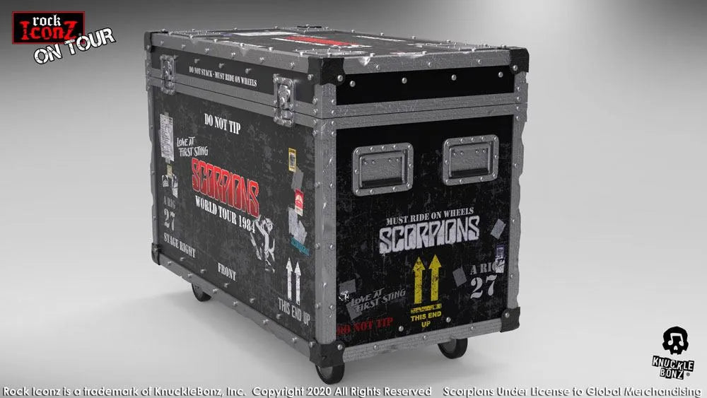 Scorpions Rock Ikonz On Tour World Tour 1984 Road Case Statue & Bühnenhintergrund Set - Smalltinytoystore