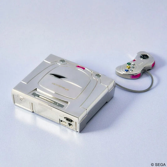 Sega Hardware Series Bright Arts Gallery Diecast Minifigur Sega Saturn White - Smalltinytoystore