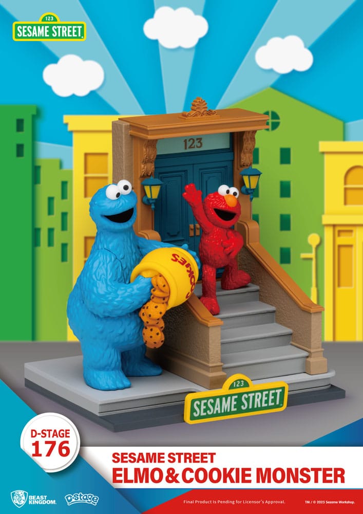 Sesamstraße D-Stage PVC Statue Elmo & Cookie Monster 11 cm - Smalltinytoystore