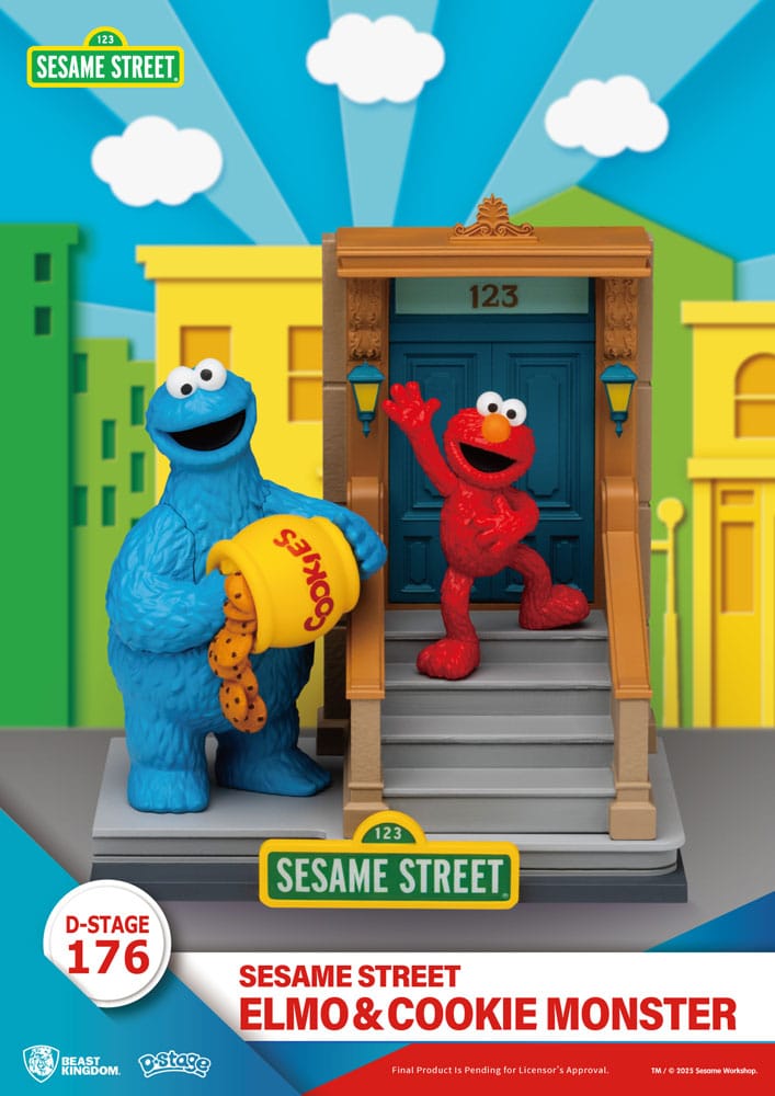 Sesamstraße D-Stage PVC Statue Elmo & Cookie Monster 11 cm - Smalltinytoystore