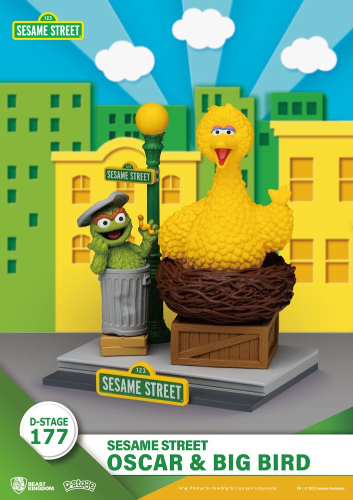 Sesamstraße D-Stage PVC Statue Oscar & Big Bird 12 cm - Smalltinytoystore