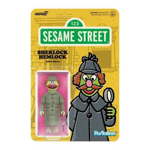 Sesamstraße ReAction Actionfigur Wave 03 Sherlock Hemlock 10 cm - Smalltinytoystore