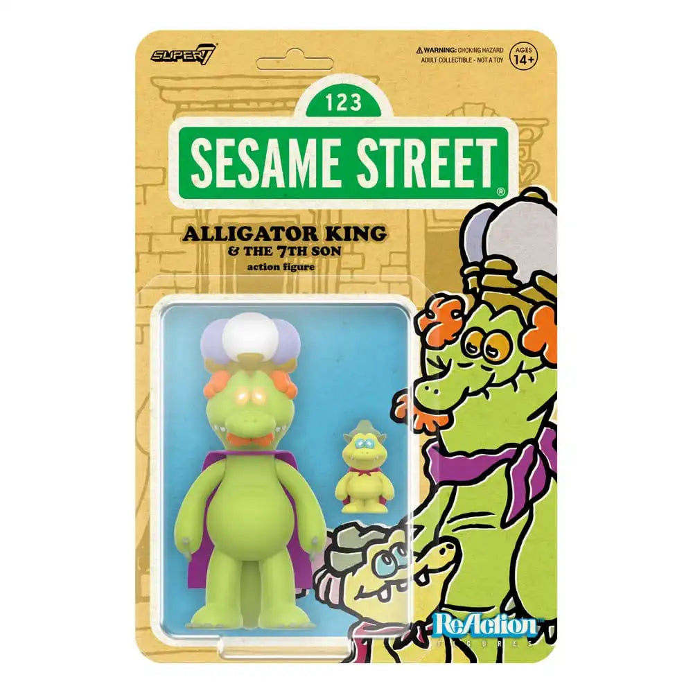 Sesamstraße ReAction Actionfigur Wave 04 Alligator King & 7th Son 10 cm - Smalltinytoystore