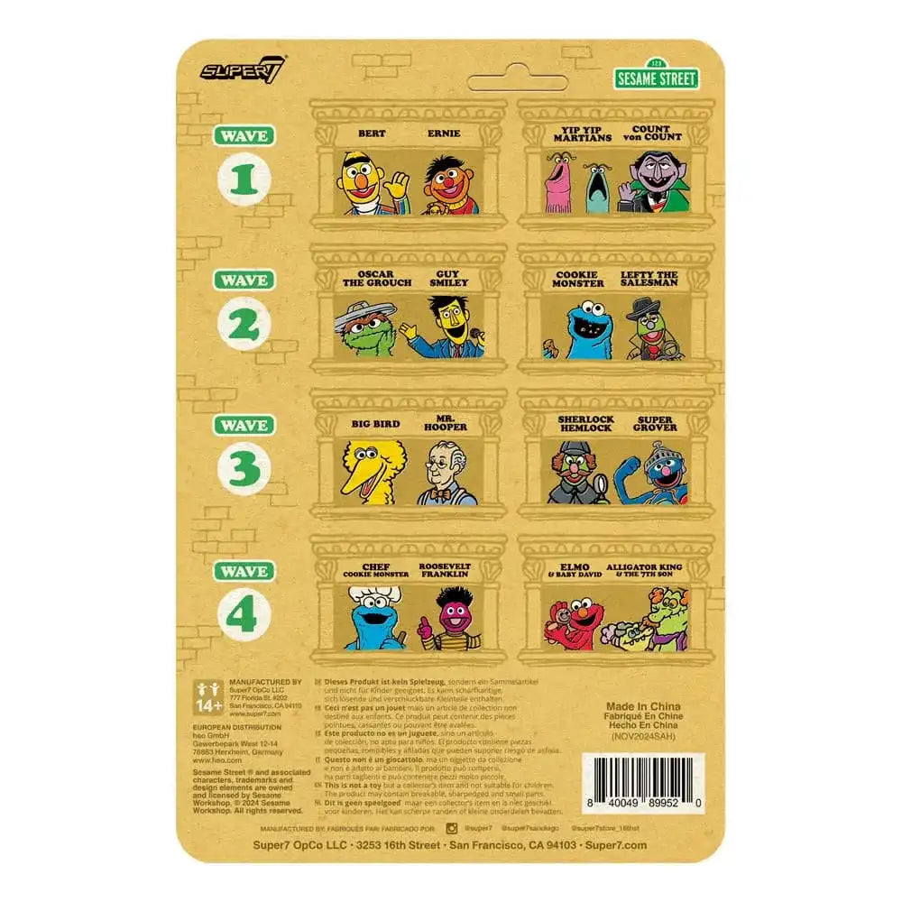 Sesamstraße ReAction Actionfigur Wave 04 Alligator King & 7th Son 10 cm - Smalltinytoystore
