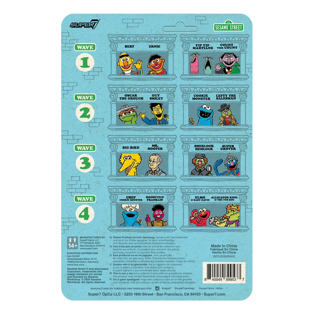 Sesamstraße ReAction Actionfigur Wave 04 Roosevelt Franklin 10 cm - Smalltinytoystore
