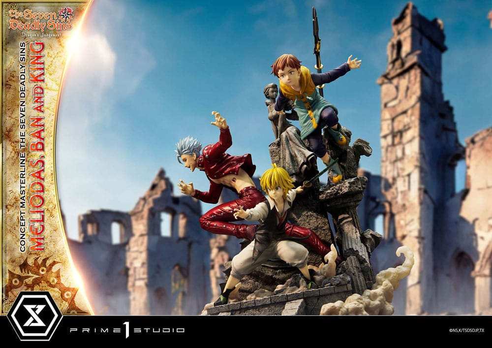 Seven Deadly Sins Concept Masterline Series Statue Meliodas, Ban and King 55 cm - Smalltinytoystore