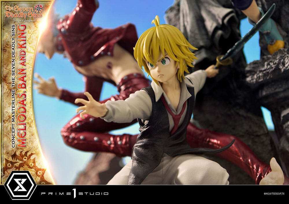 Seven Deadly Sins Concept Masterline Series Statue Meliodas, Ban and King 55 cm - Smalltinytoystore