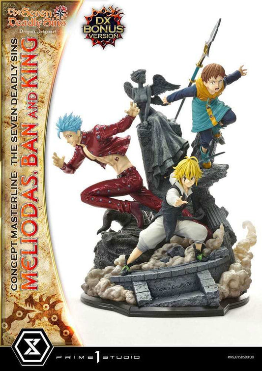 Seven Deadly Sins Concept Masterline Series Statue Meliodas, Ban and King Deluxe Bonus Version 55 cm - Smalltinytoystore