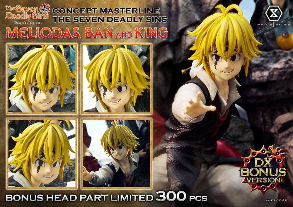 Seven Deadly Sins Concept Masterline Series Statue Meliodas, Ban and King Deluxe Bonus Version 55 cm - Smalltinytoystore