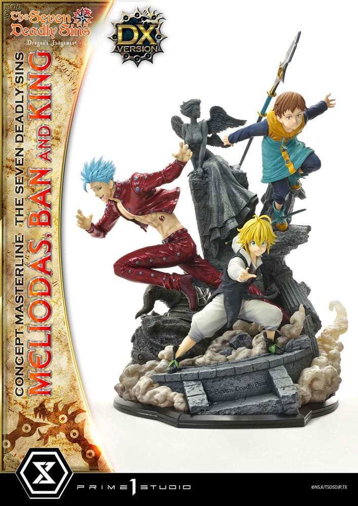 Seven Deadly Sins Concept Masterline Series Statue Meliodas, Ban and King Deluxe Version 55 cm - Smalltinytoystore