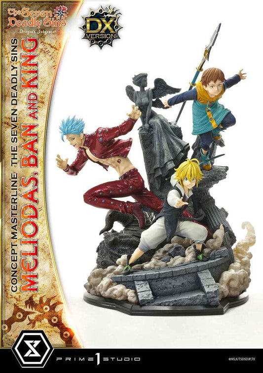 Seven Deadly Sins Concept Masterline Series Statue Meliodas, Ban and King Deluxe Version 55 cm - Smalltinytoystore