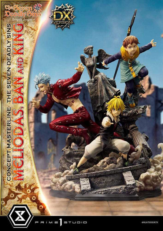Seven Deadly Sins Concept Masterline Series Statue Meliodas, Ban and King Deluxe Version 55 cm - Smalltinytoystore
