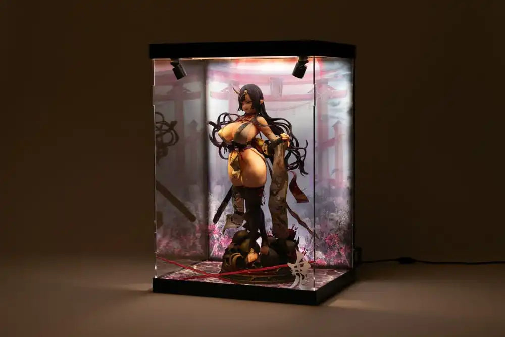 SHINSAI Acryl Display Case mit Beleuchtung Inbina Rasethuhime Saki M Edition 39 cm - Smalltinytoystore