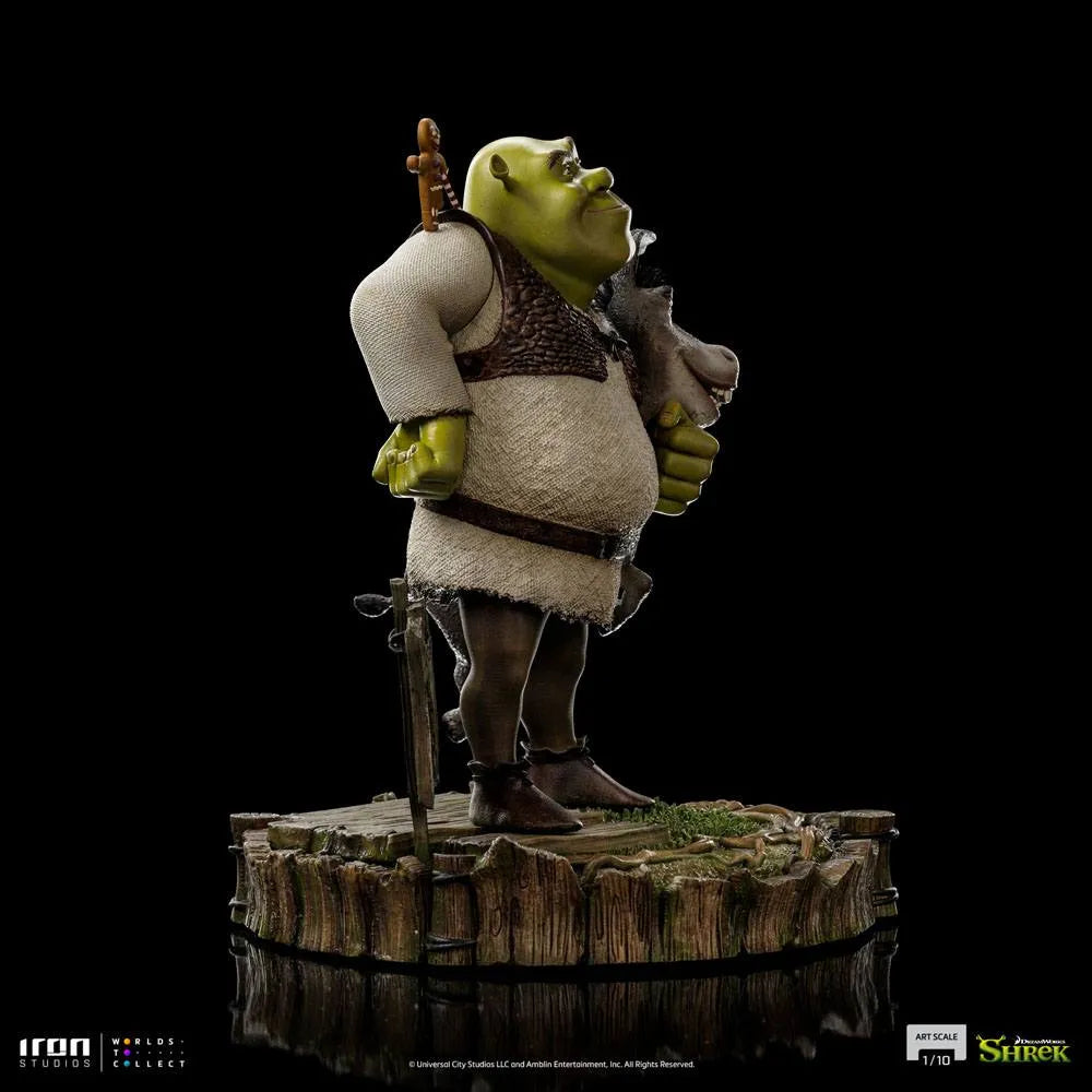 Shrek Deluxe Art Scale Statue 1/10 Shrek, Donkey and The Gingerbread Man 26 cm - Smalltinytoystore