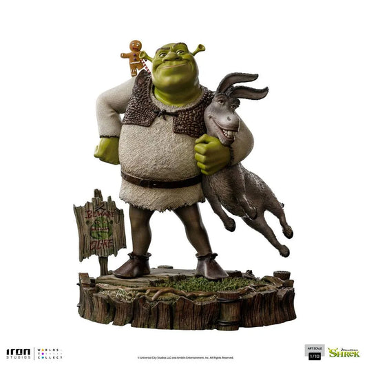Shrek Deluxe Art Scale Statue 1/10 Shrek, Donkey and The Gingerbread Man 26 cm - Smalltinytoystore