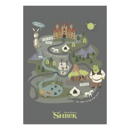 Shrek Kunstdruck Journey to Far Far Away Limited Edition 42 x 30 cm - Smalltinytoystore