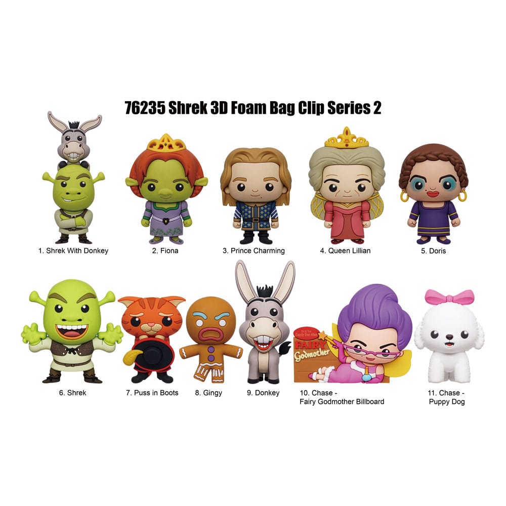 Shrek PVC-Taschenanhänger Series 2 Display (24) - Smalltinytoystore