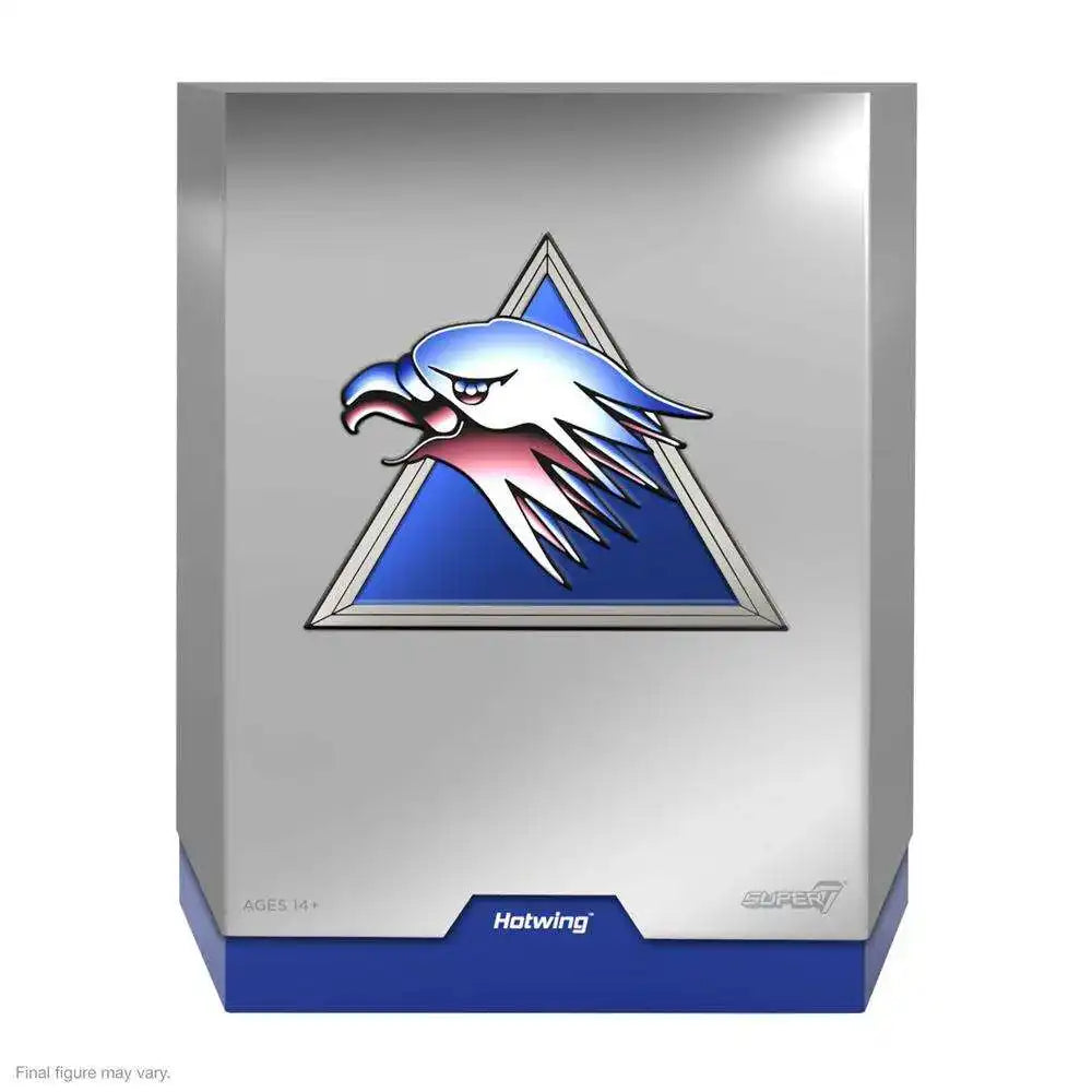 Silverhawks Ultimates Hotwing Figur Verpackung mit Adler-Logo, Smalltinytoystore