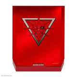 Silverhawks Ultimates Mumbo Jumbo Figur Verpackung, rote Box mit schwarzem Maskensymbol, Smalltinytoystore