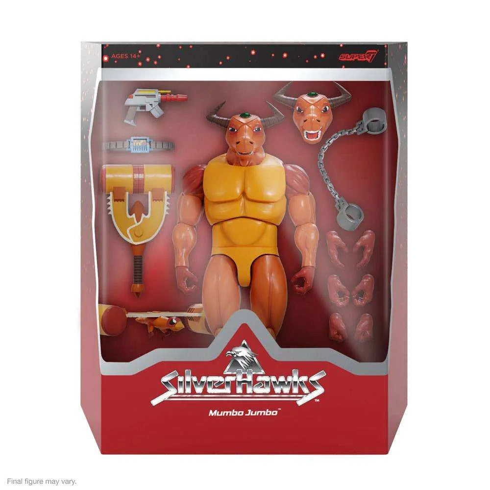 SilverHawks Ultimates Mumbo Jumbo Actionfigur 18 cm im originalen Super7 Sammlerbox, Smalltinytoystore