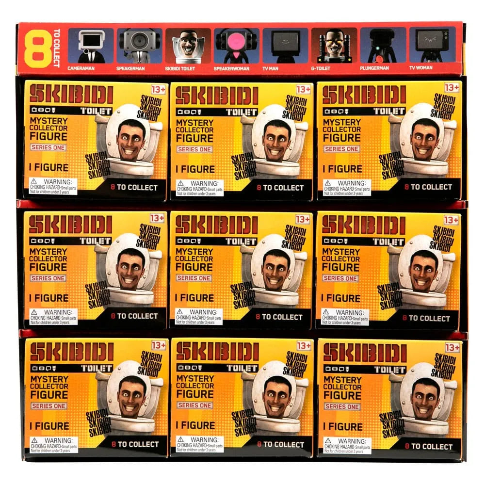 Skibidi Toilet Figuren 11 cm Series 1 Display (9) - Smalltinytoystore