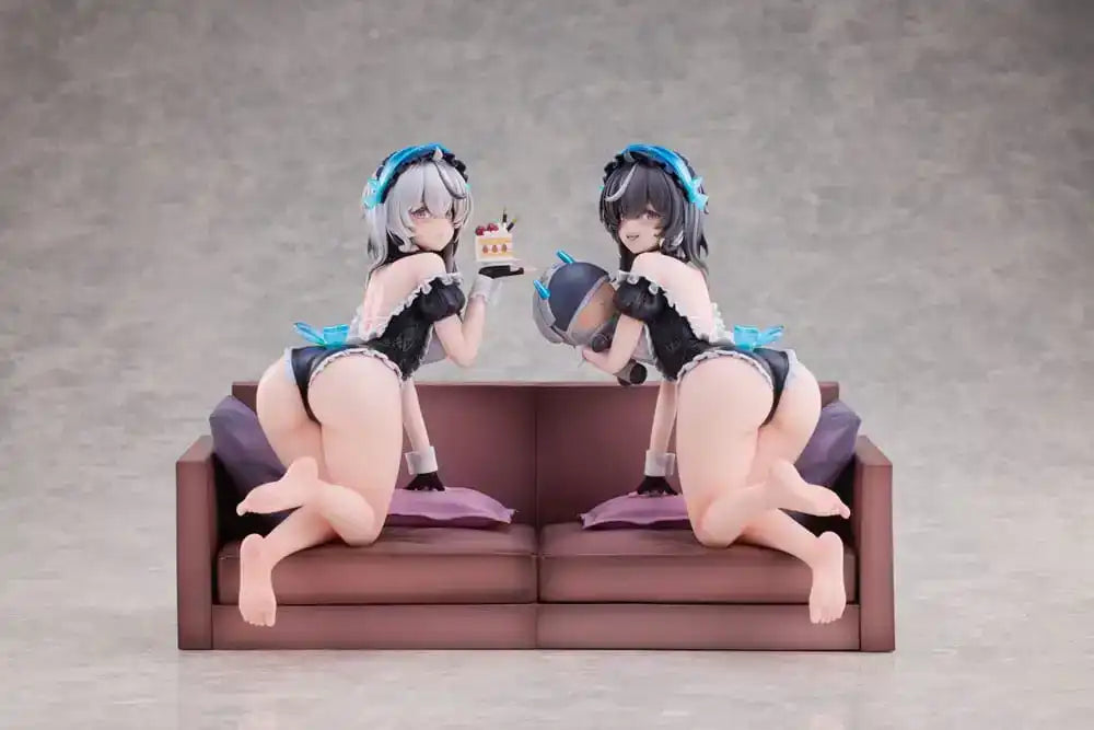 Snowbreak Containment Zone PVC Statuen 2er-Pack 1/6 Cherno & Meursault Apprentice Maid Ver. Deluxe Edition 19 cm - Smalltinytoystore