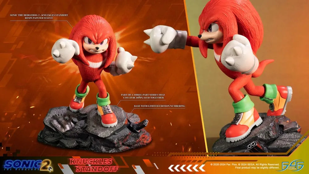 Sonic the Hedgehog 2 Statue Knuckles Standoff 30 cm - Smalltinytoystore