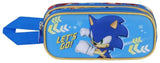 Sonic - The Hedgehog 3D Double Federmäppchen SEGA Go Blue