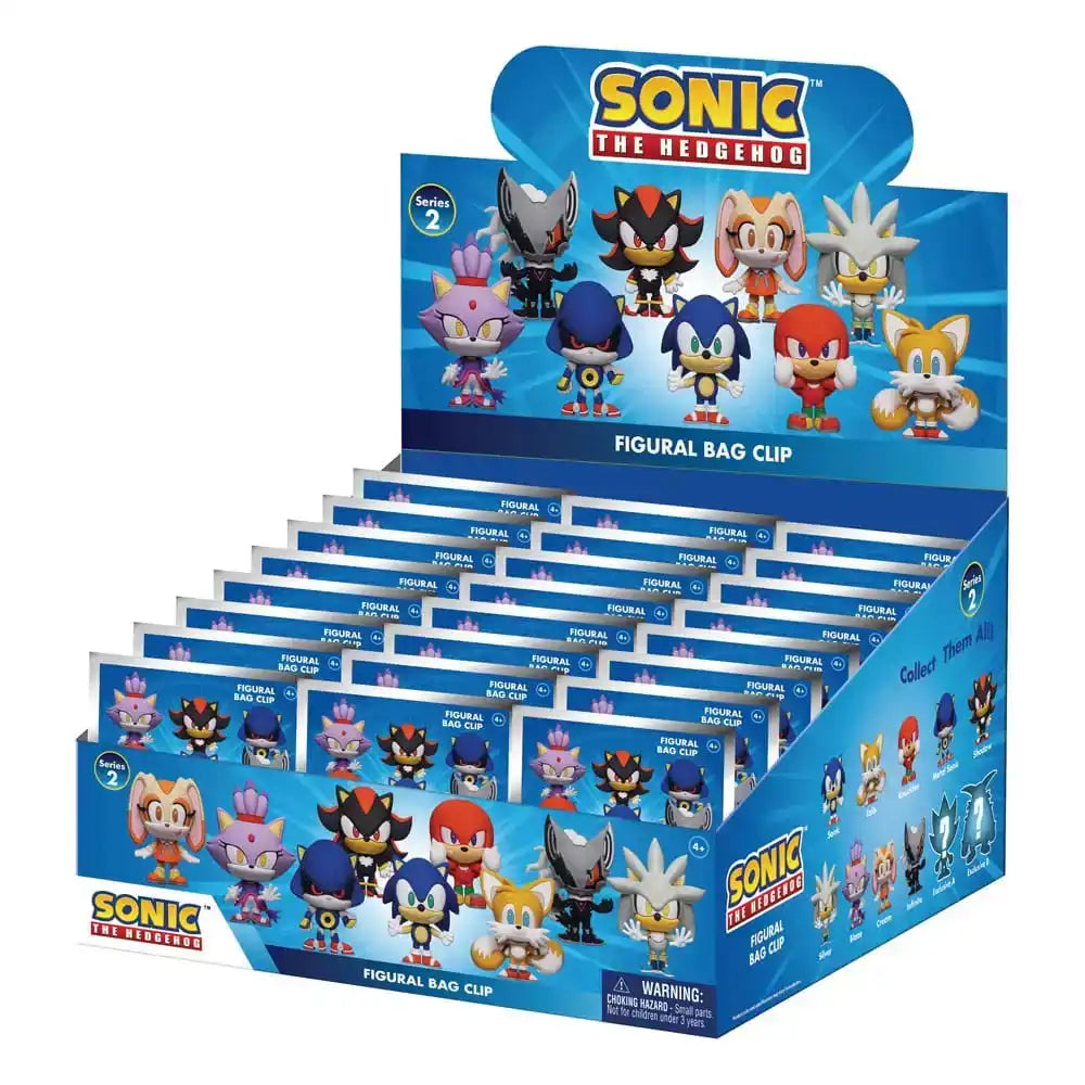 Sonic - The Hedgehog 3D PVC-Taschenanhänger Series 2 Display (24) - Smalltinytoystore