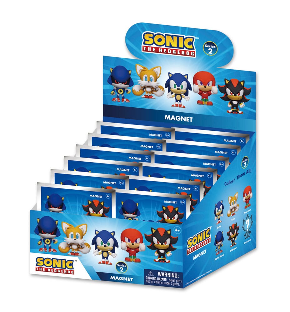 Sonic the Hedgehog Magnete blind pack Series 2 Display (12) - Smalltinytoystore