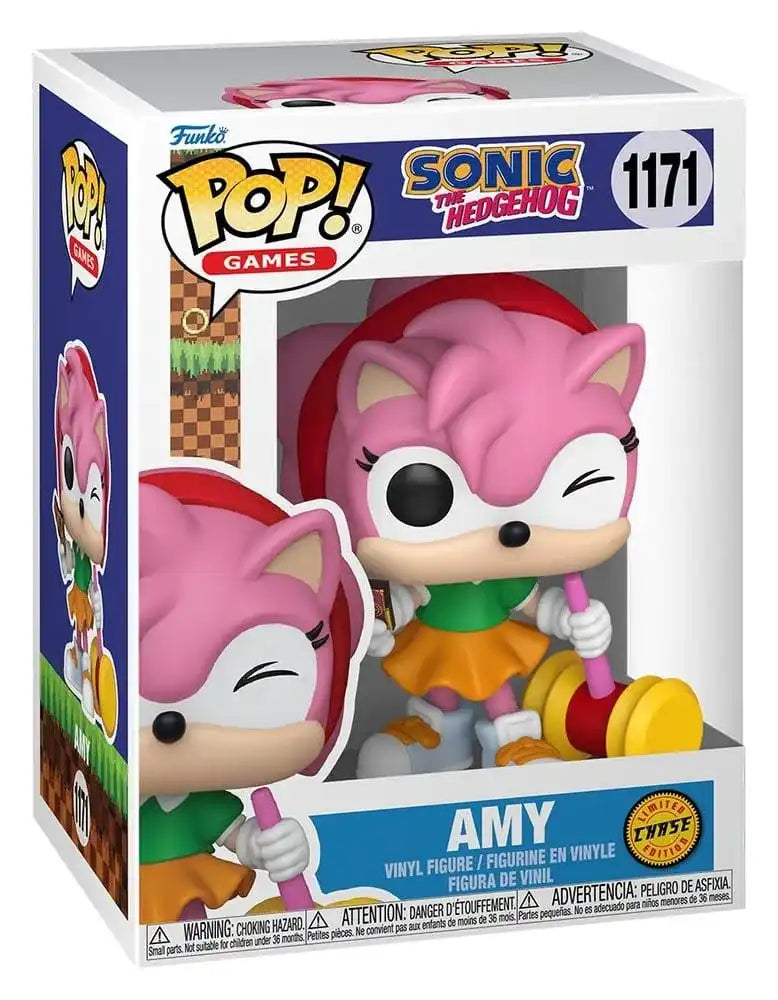 Sonic - The Hedgehog POP! Games Vinyl Figuren Amy Rose with Piko Hammer with Chase 9 cm Sortiment (6)