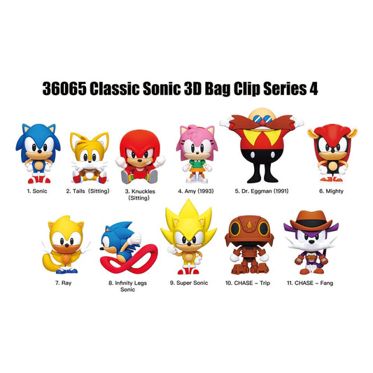 Sonic the Hedgehog PVC-Taschenanhänger Series 4 Display (24) - Smalltinytoystore