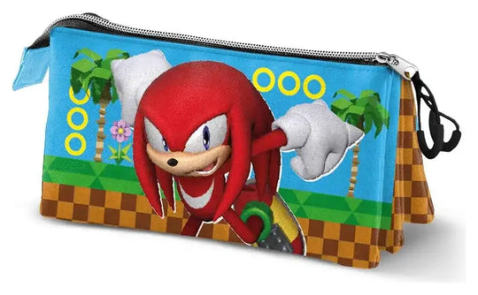 Sonic - The Hedgehog Triple Federmäppchen SEGA Knuckles Run Multicolour