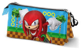 Sonic - The Hedgehog Triple Federmäppchen SEGA Knuckles Run Multicolour