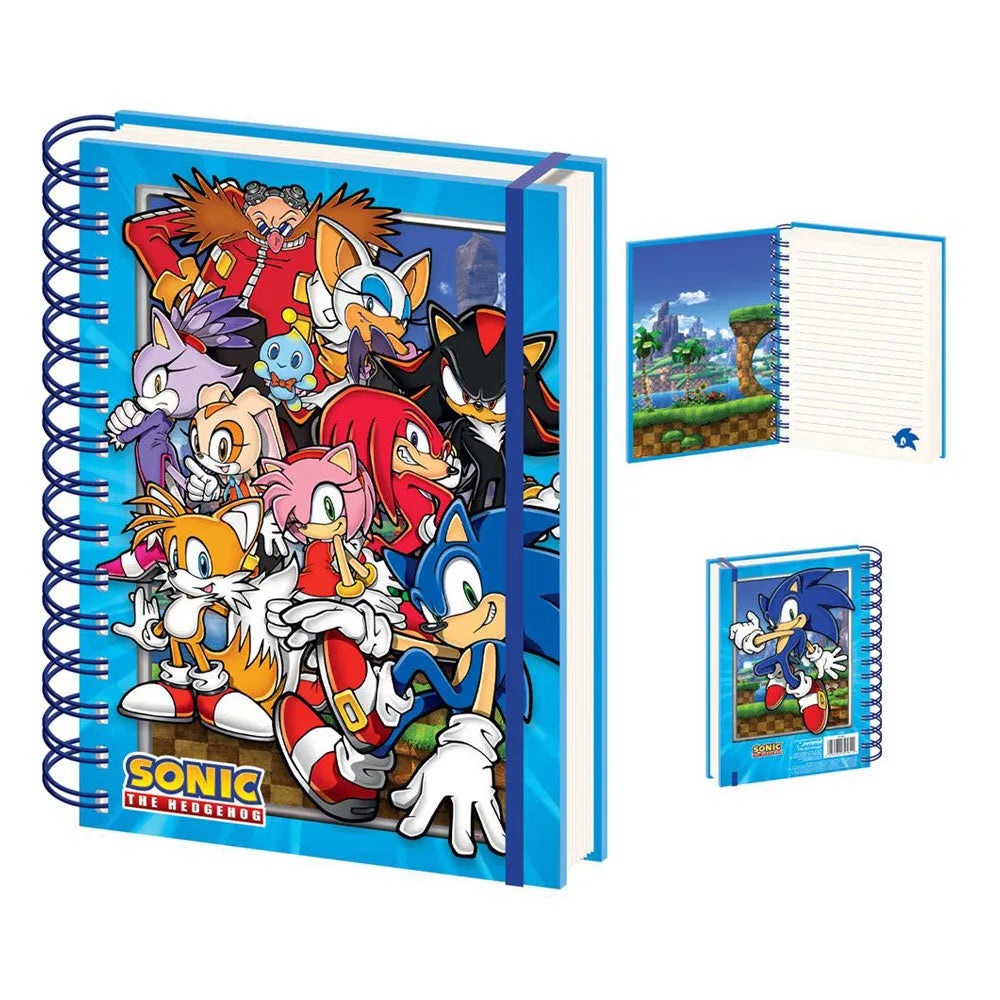 Sonic The Hedgehog Wiro Notizbuch A5 Green Hill Zone Gang - Smalltinytoystore