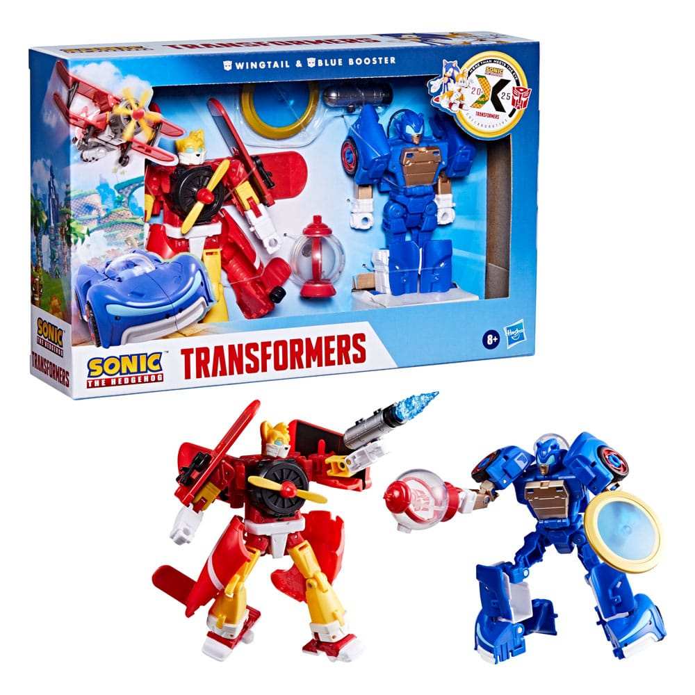 Sonic the Hedgehog x Transformers Actionfiguren 2er-Pack Wingtail & Blue Booster 13 cm - Smalltinytoystore