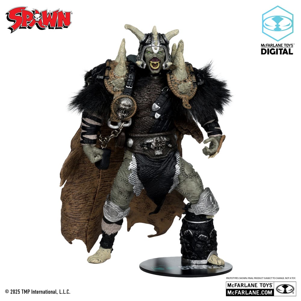 Spawn Actionfigur Bloodaxe mit Pferd (Spawn: The Dark Ages) (McFarlane Toys 30th Anniversary) (Gold Label) 18 cm - Smalltinytoystore