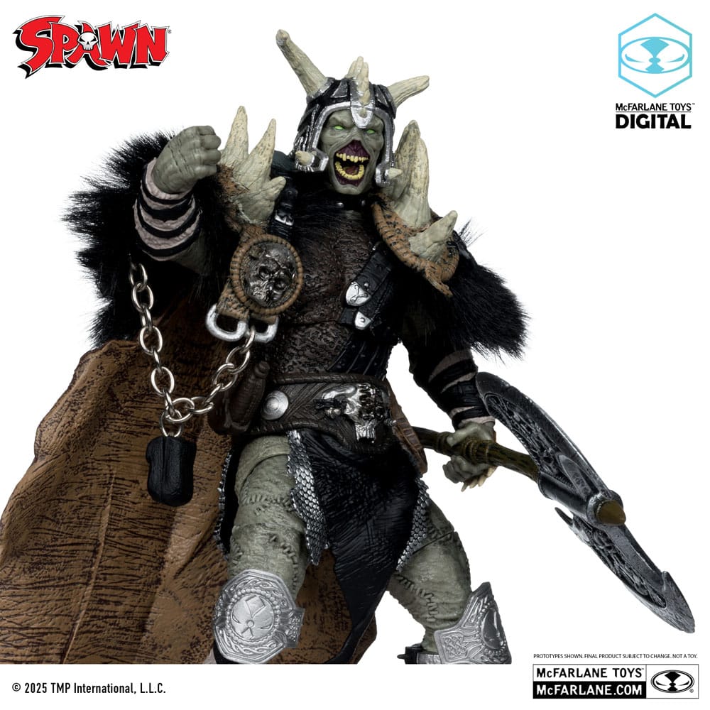 Spawn Actionfigur Bloodaxe mit Pferd (Spawn: The Dark Ages) (McFarlane Toys 30th Anniversary) (Gold Label) 18 cm - Smalltinytoystore