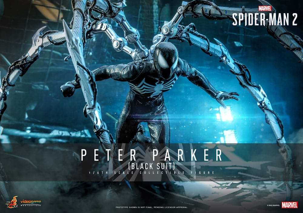 Spider-Man 2 Video Game Masterpiece Actionfigur 1/6 Peter Parker (Black Suit) 30 cm HOT TOYS - Smalltinytoystore
