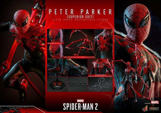 Spider-Man 2 Video Game Masterpiece Actionfigur 1/6 Peter Parker (Superior Suit) 30 cm HOT TOYS - Smalltinytoystore