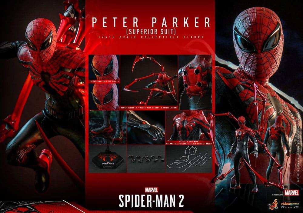 Spider-Man 2 Video Game Masterpiece Actionfigur 1/6 Peter Parker (Superior Suit) 30 cm HOT TOYS - Smalltinytoystore