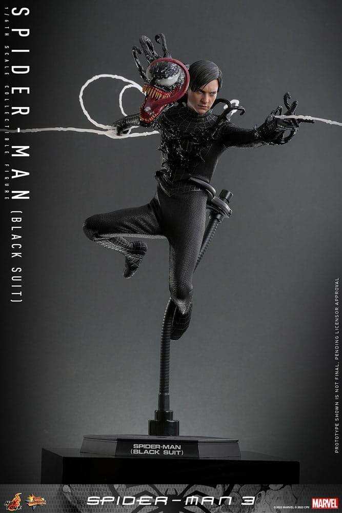Spider-Man 3 Movie Masterpiece Actionfigur 1/6 Spider-Man (Black Suit) 30 cm HOT TOYS - Smalltinytoystore