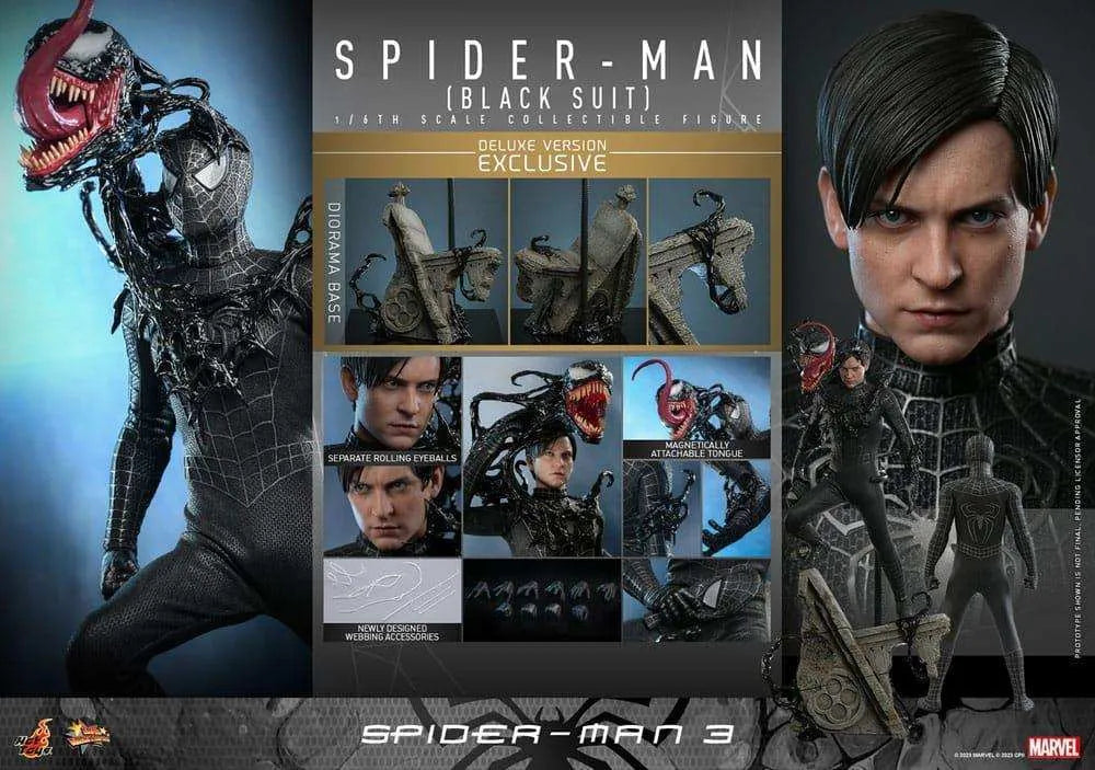 Spider-Man 3 Movie Masterpiece Actionfigur 1/6 Spider-Man (Black Suit) (Deluxe Version) 30 cm - Smalltinytoystore